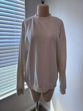 NWT The North Face Ivory Evolution Mock Neck Embroidered Sweatshirt